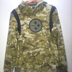 NIKE PITTSBURGH STEELERS SALUTE TO SERVICE HOODIE NFL YOUTH XL  ON FIELD